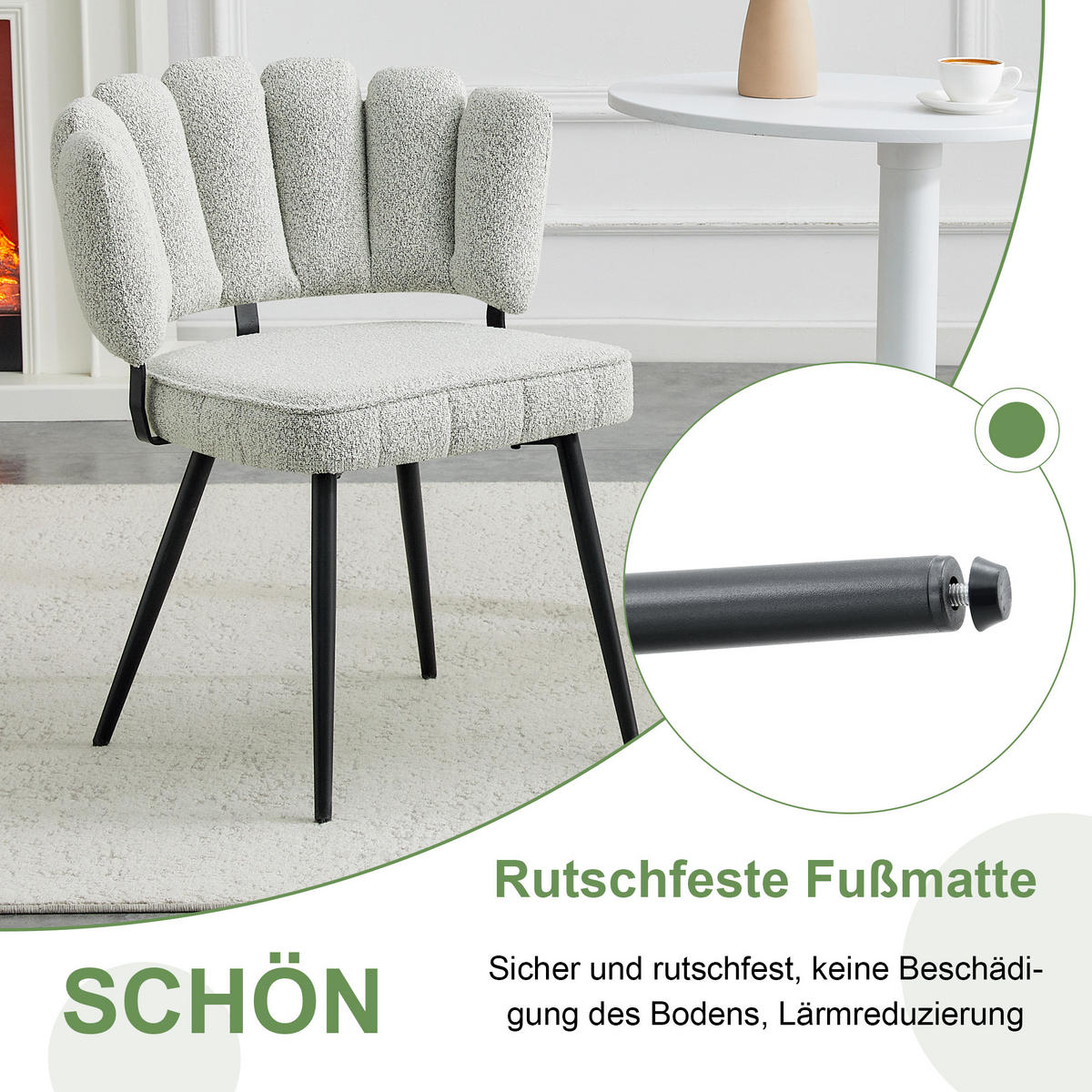 TISCHGRUPPE 3-tlg Rund 107 cm Nussbaum-Optik mit Stauraum - Grau, Metall (68/25/83.5cm) - Raelunyi