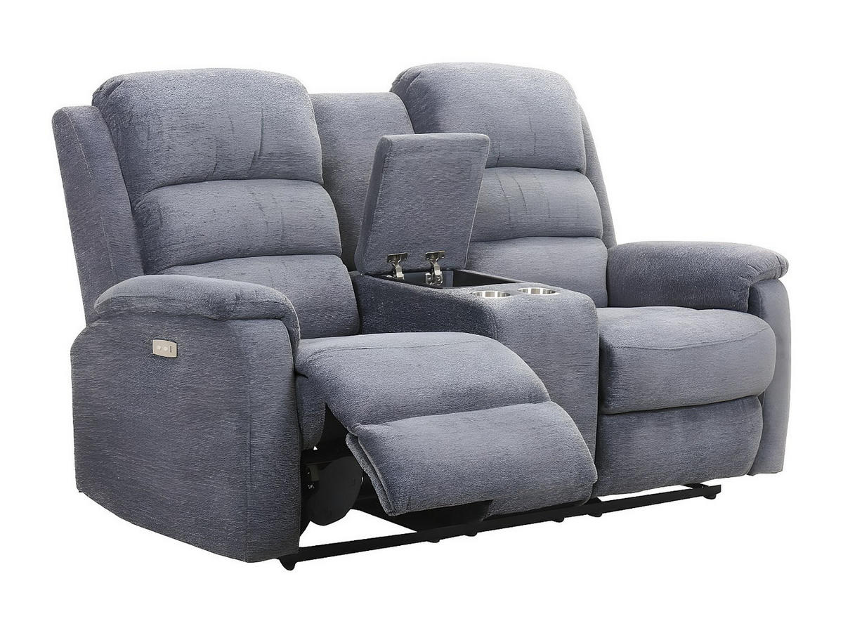 RELAXSOFA - 2 Personen - stoff - grau Nevers - Grau, Textil (171/103/95cm) - Vente-Unique