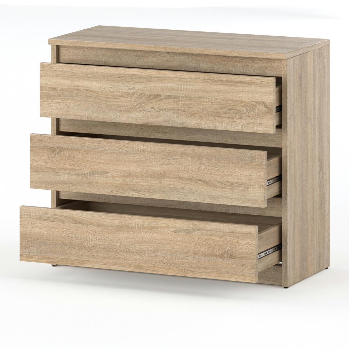KOMMODE mit Schubladen – Sonoma Eiche - Sonoma Eiche, Holz (80/71.5/33.5cm) - Stiv Meble