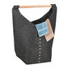 WÄSCHESAMMLER - Anthrazit, Holz/Textil (62/68/34.5cm) - Relaxdays