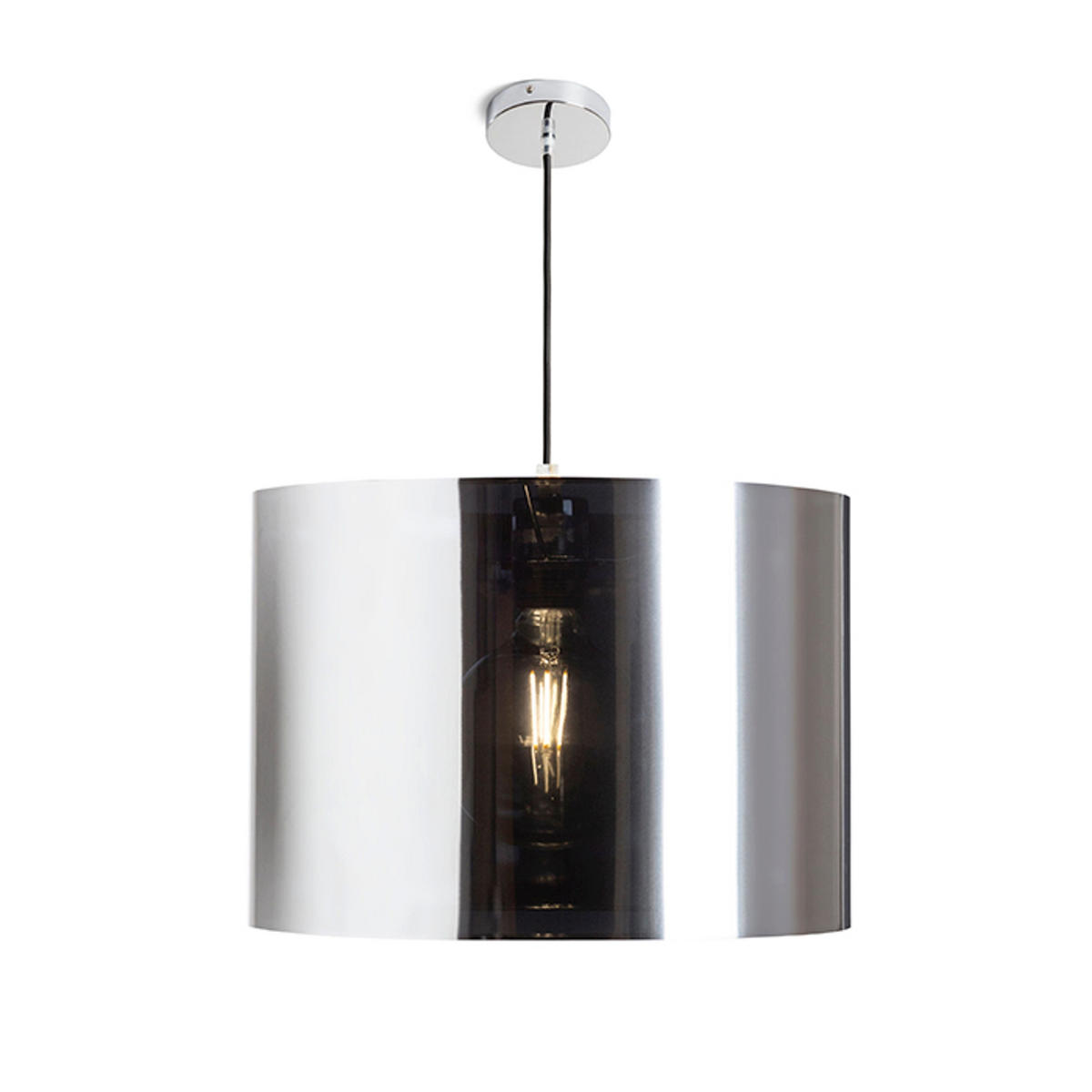 PENDELLEUCHTE FANCY 50/30 Chromfolie 15 W - Chromfarben, Metall (30/30/120cm) - Rendl