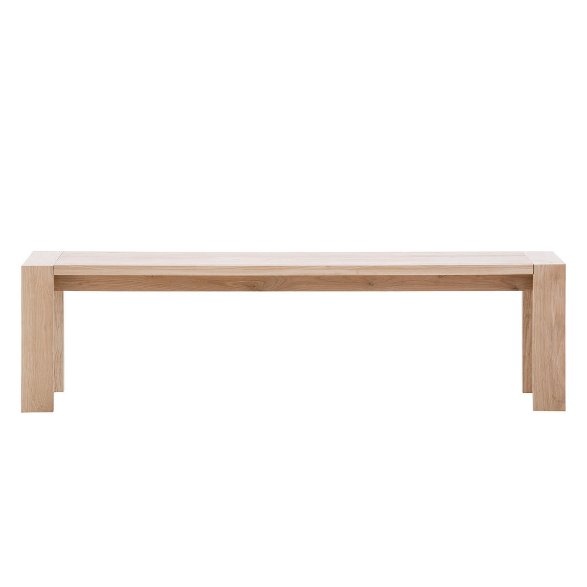 SITZBANK - Eiche massiv - Eichefarben, Holz (185/45/39cm) - home24