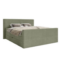 BOXSPRINGBETT Velipoja Cord 140x200 cm, Olive - Olivgrün, Textil (140/200cm) - Fedve