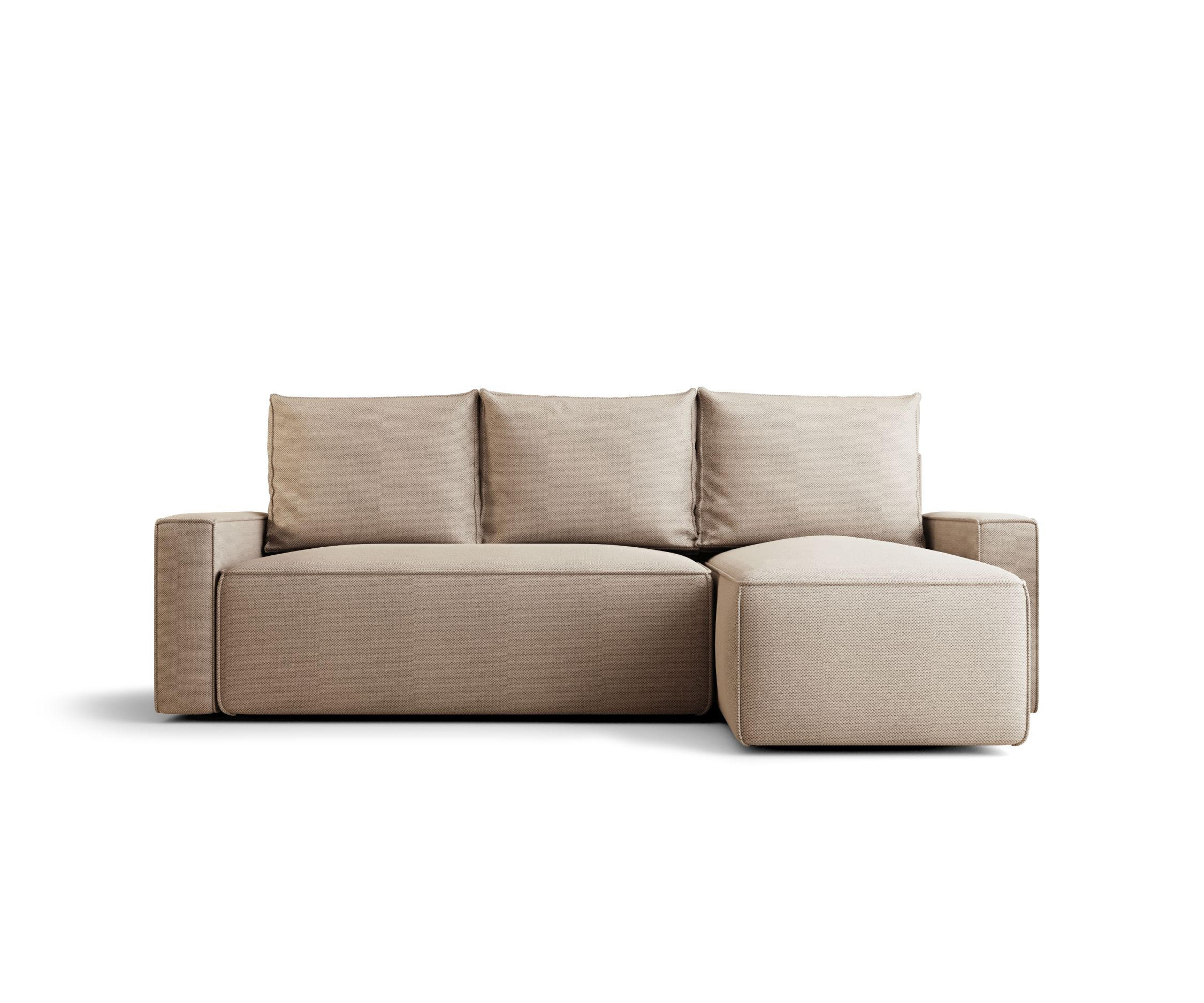 ECKSOFA mit Schlaffunktion SAVIO Curio 15 Rechts - Beige, Textil (232/140cm) - Bedante