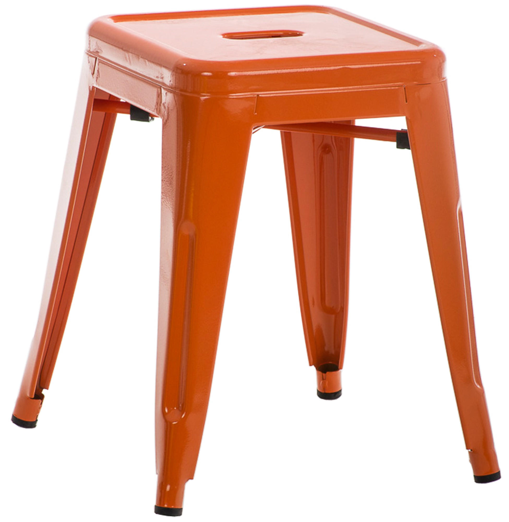 SITZHOCKER Arvida orange - Orange, Metall (40/46/40cm) - TPFLiving