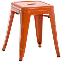SITZHOCKER Arvida orange - Orange, Metall (40/46/40cm) - TPFLiving