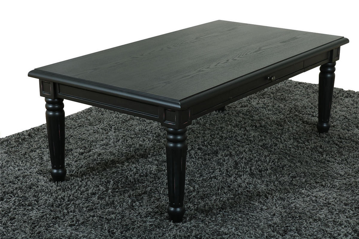 COUCHTISCH mit 2 Schubladen, schwarz - Weiß, Holzwerkstoff (135/75/51cm) - ebuy24