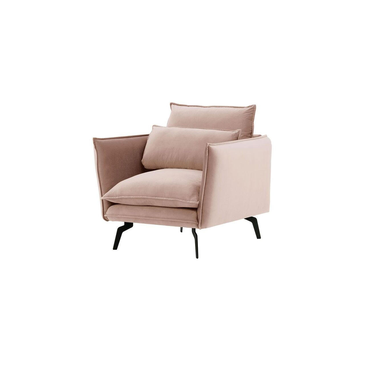 SESSEL Layla-Velluto 14 - Lila, Holz/Textil (105/95/98cm)