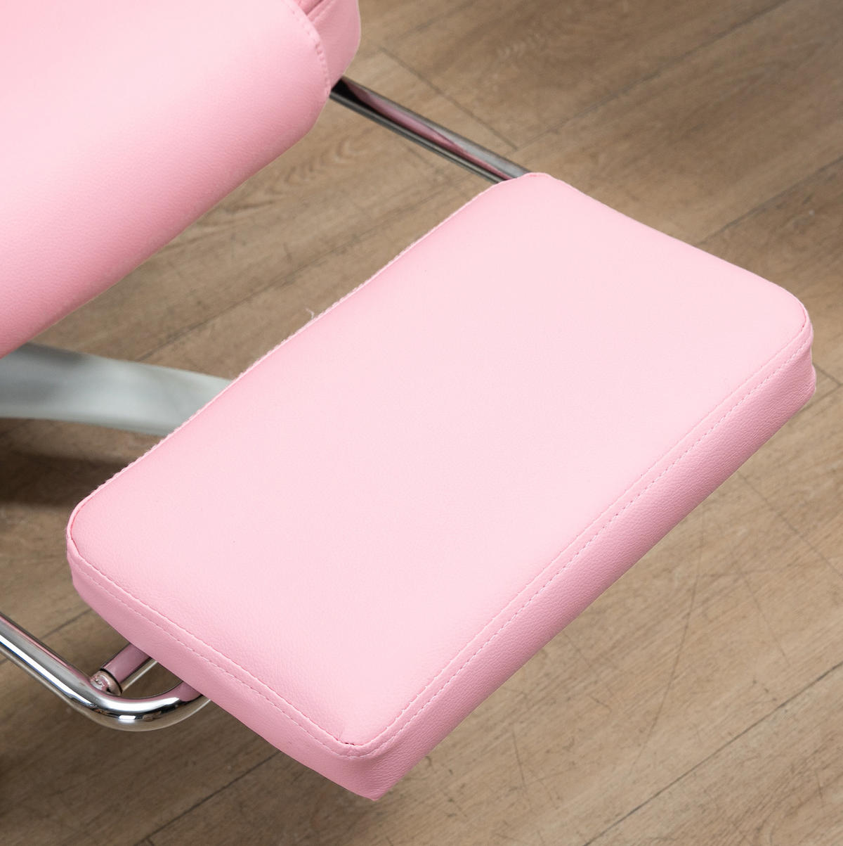 BÜROSTUHL höhenverstellbar mit Fußstütze 65 x 68 x 107-116 cm Rosa - Rosa, Kunststoff (68/116/65cm) - Meubliv