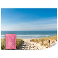 FOTOTAPETE Strand Meer Landschaft 3D 250x175 - Blau/Beige, Papier (250/175cm) - Muralo