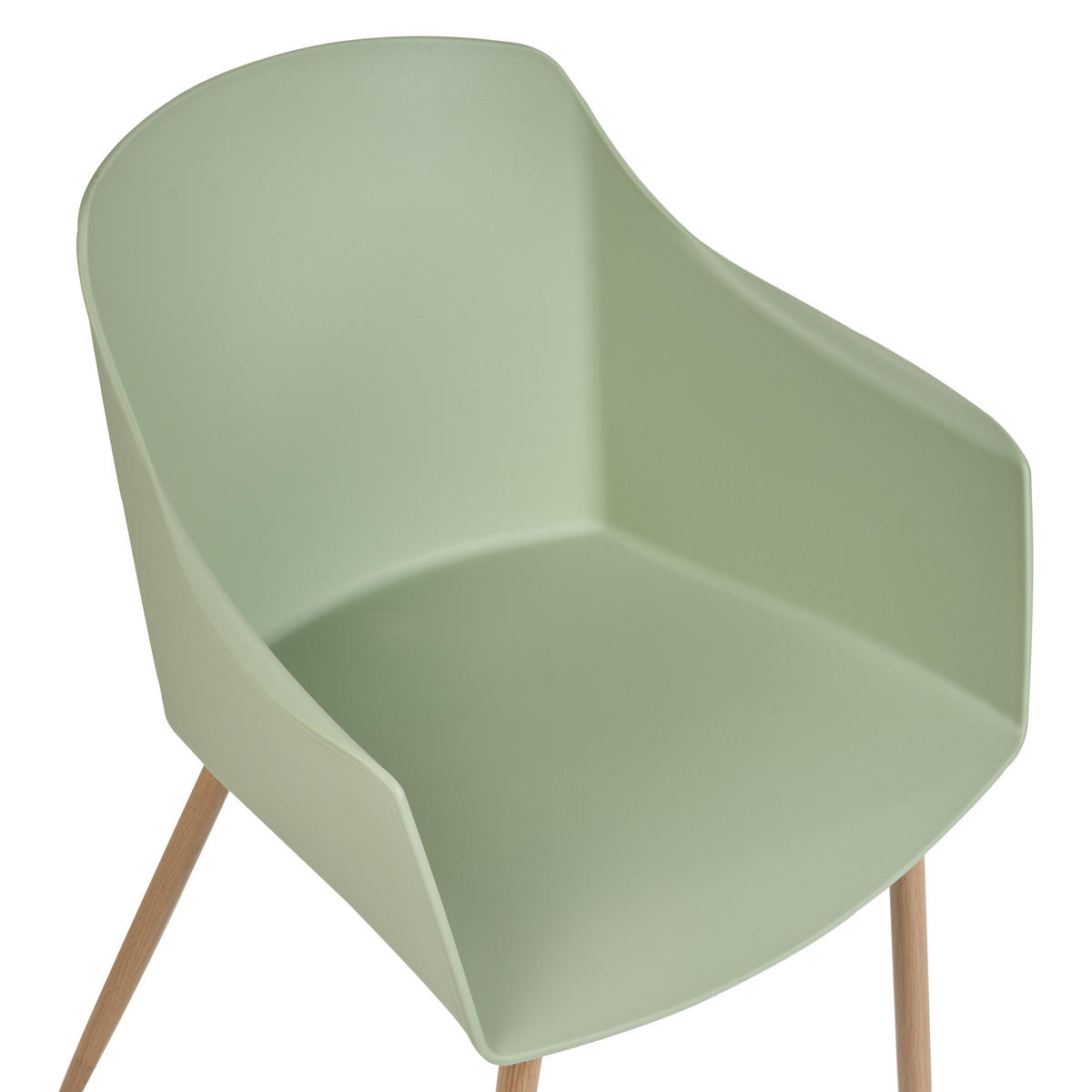 STUHL 2er-Set Kunststoff Grün Fonda II - Grün, Kunststoff/Metall (57/83/51cm) - Beliani