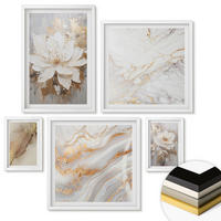 WANDBILDER 5er-Set - 50x50 cm & 20x30 cm & 40x60 cm Weißer Rahmen - Berglandschaften mit dem Fahrrad - Weiß, Kunststoff (40/60cm) - ArtPrintCave
