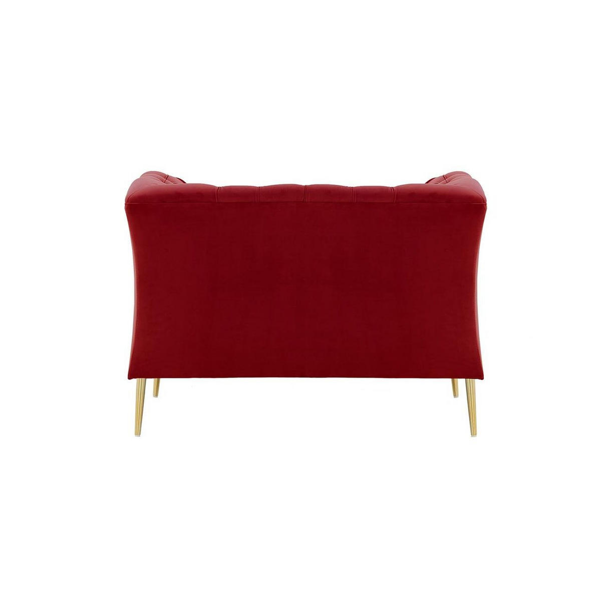 SESSEL Chesterfield Modern-Velluto 7 - Rot, Holz/Textil (106/74/80cm)