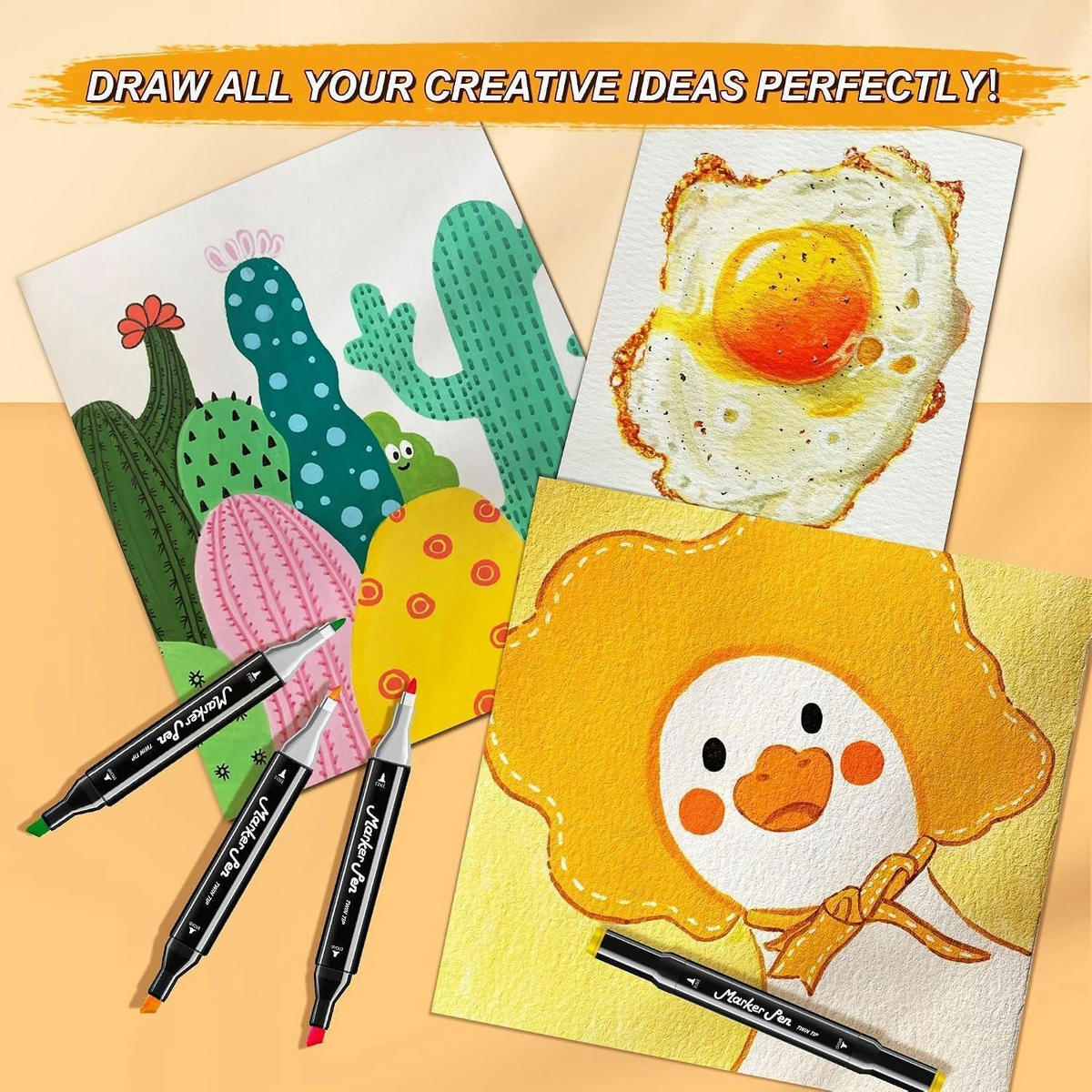 MARKER Set 168 Farben mit Tasche - Multicolor, Kunststoff (10/10/15cm)