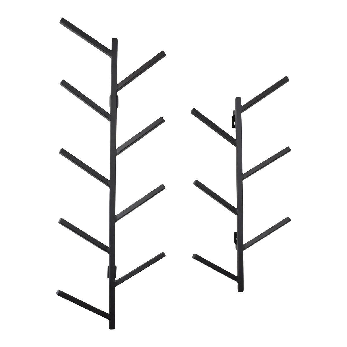 KLEIDERABLAGE Kliv Schwarz - Schwarz, Metall (25/55/8cm) - LOFT42