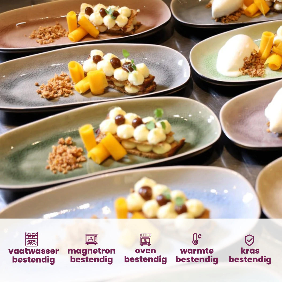 TAPAS -Teller Streetfood ø 13 cm - 10 Stück - Multicolor, Keramik (2/1/13cm) - Cosy & Trendy