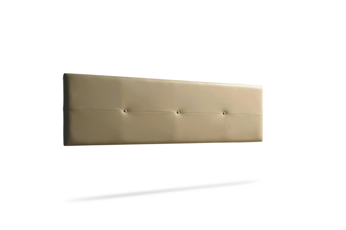 Kopfteil gepolstert NAPOLI Kunstleder 145x50x5 cm - Gold - Moonia - Goldfarben, Holz (145/5/50cm)