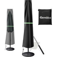 SONNENSCHIRMHÜLLE für Ampelschirme 190 cm wetterfest - Schwarz, Kunststoff (50/50/244cm)