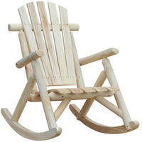 SCHAUKELSTUHL Schwingsessel Schaukel Gartenstuhl Relaxstuhl Tannenholz Natur - Fichtefarben, Holz (66/98/96cm) - Outsunny