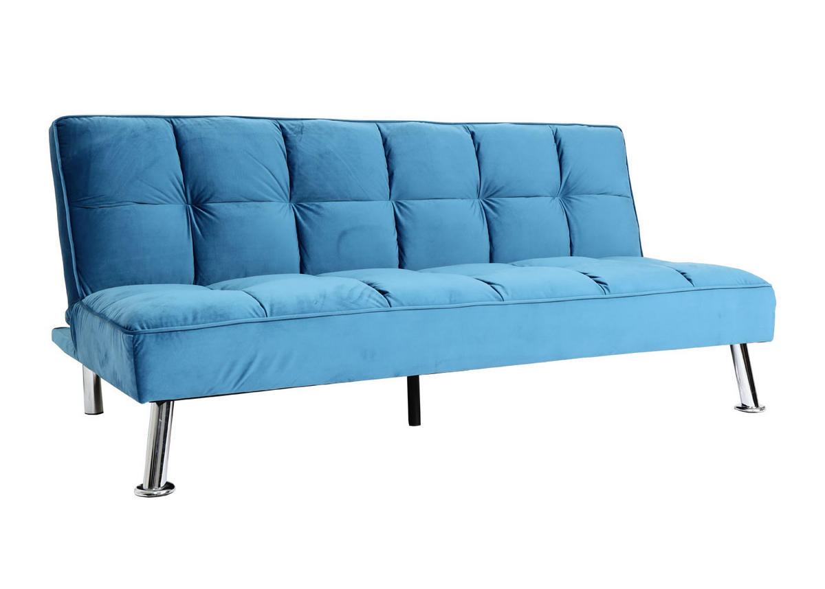 SOFA Blau - Blau, Textil (181/82/107cm) - MCW