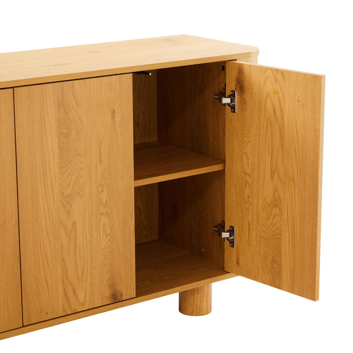 SIDEBOARD 160 cm, helles Holz - Beige, Holz (160/75/40cm) - Oviala