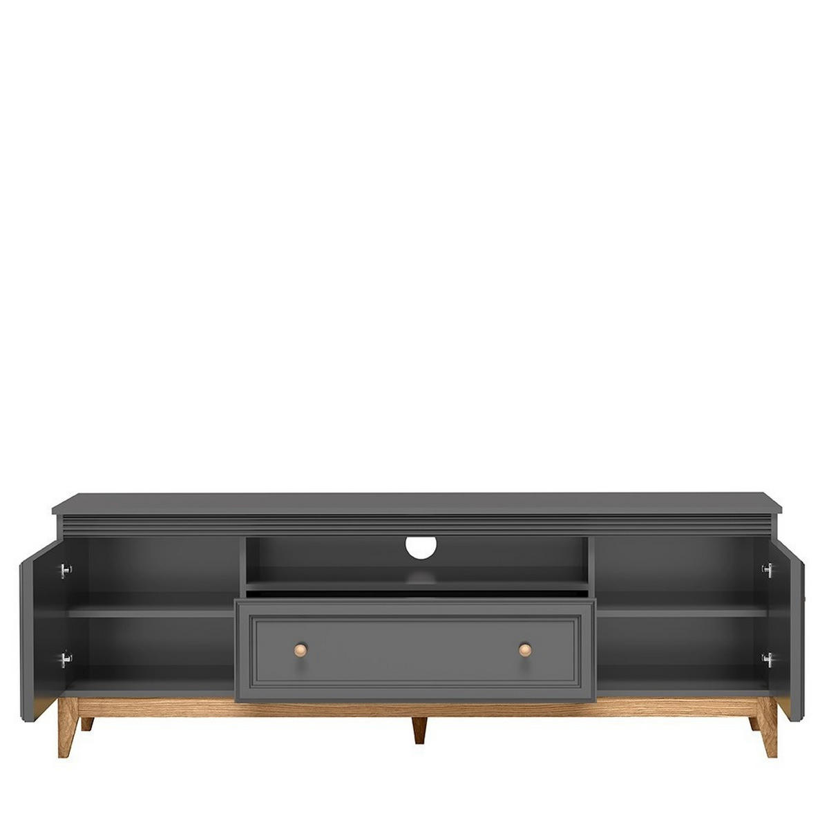 LOWBOARD SUOLO 179/61,5/40,5 cm, Grau - Grau, Holzwerkstoff (179/61.5/40.5cm) - MASSENO