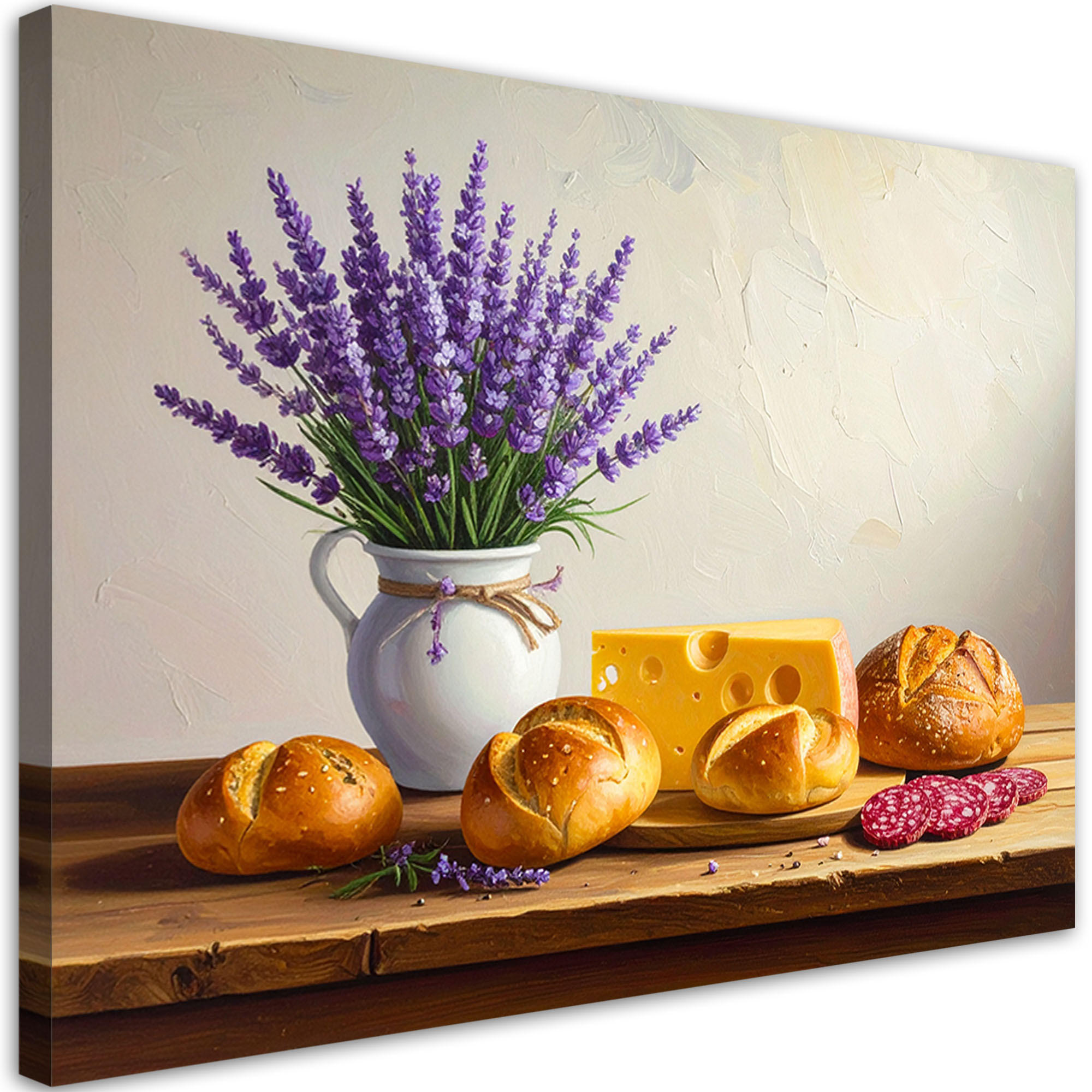 LEINWANDBILD Essen & Trinken 120x80cm - Multicolor, Textil (120/80cm) - Feeby