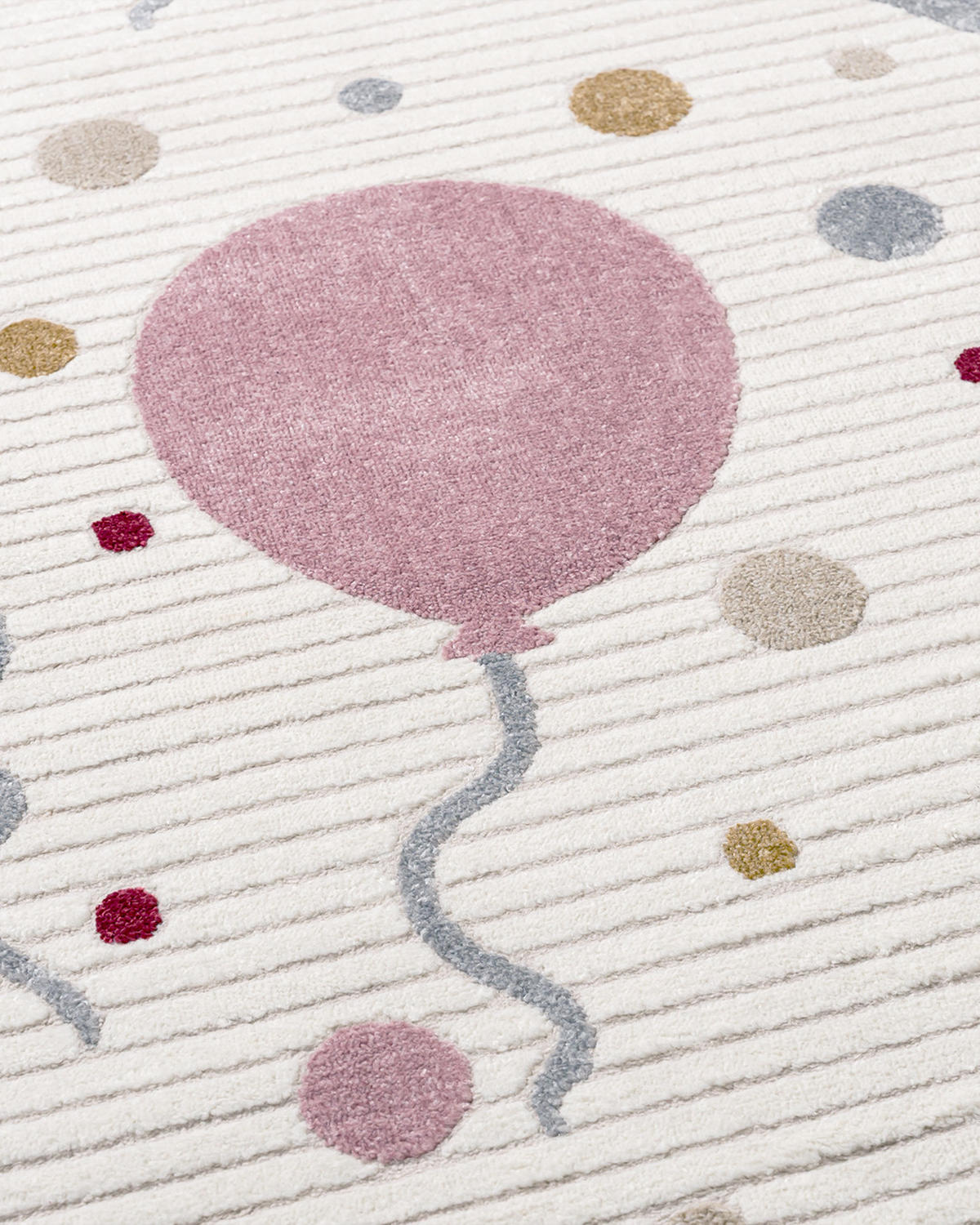 KINDERTEPPICH Alora Rosa Mazovia 160x230cm Creme Blau Ballon Kurzflor - Blau, Textil (160/230cm) - Mazovia