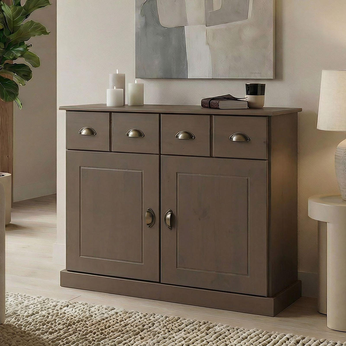 KOMMODE PARIS - Taupe, Holz (91/78/39cm) - IDIMEX