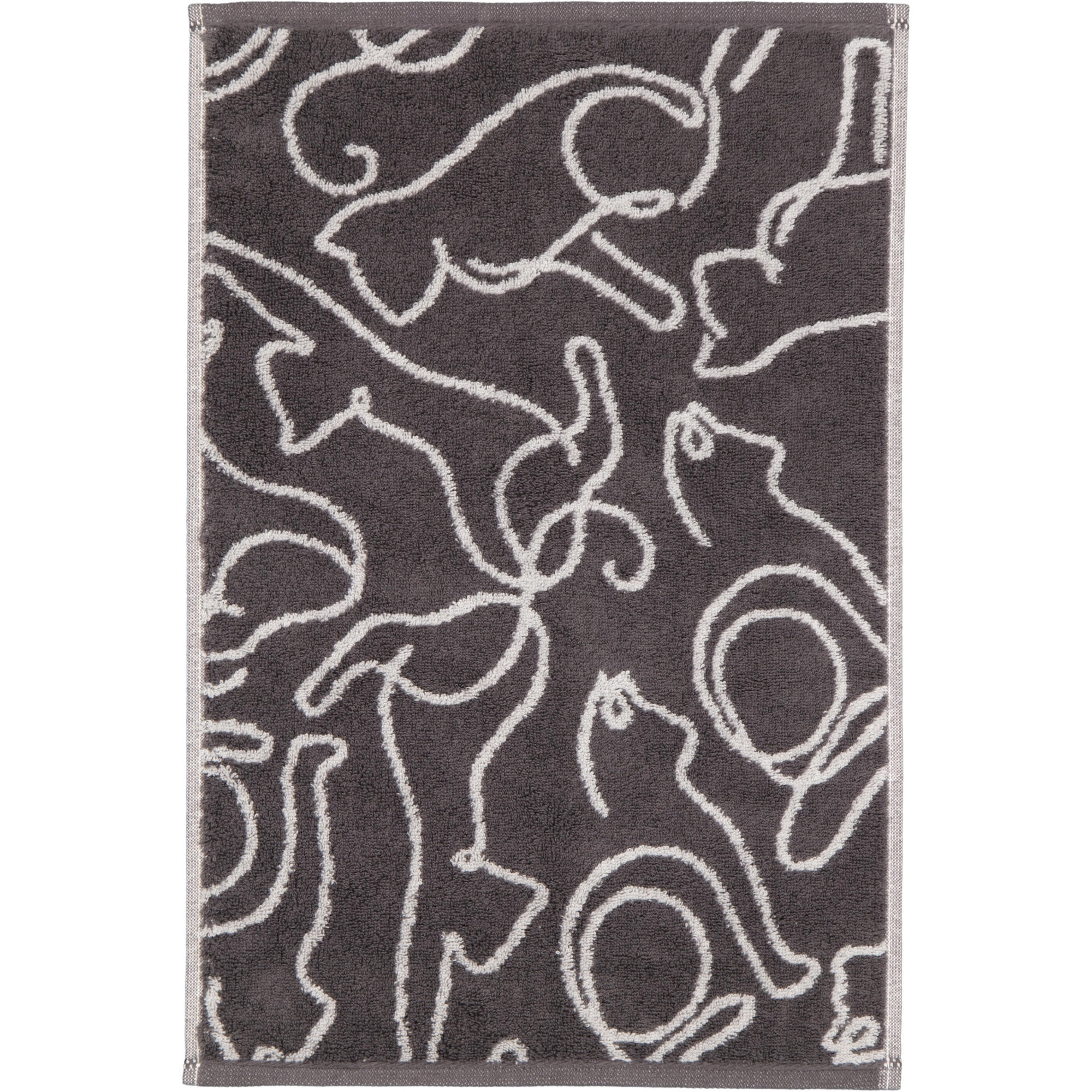 GÄSTETUCH CUTE CATS EDITION CATS 6264 BASALT/PLATIN - 77 - Grau, Textil (30/50cm) - Cawoe
