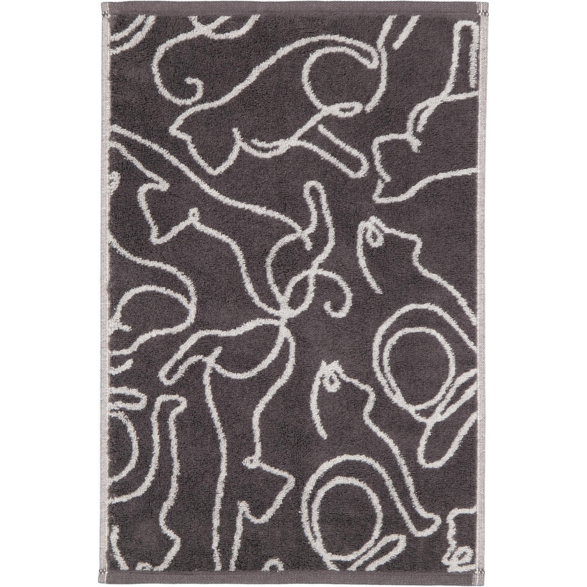 GÄSTETUCH CUTE CATS EDITION CATS 6264 BASALT/PLATIN - 77 - Grau, Textil (30/50cm) - Cawoe