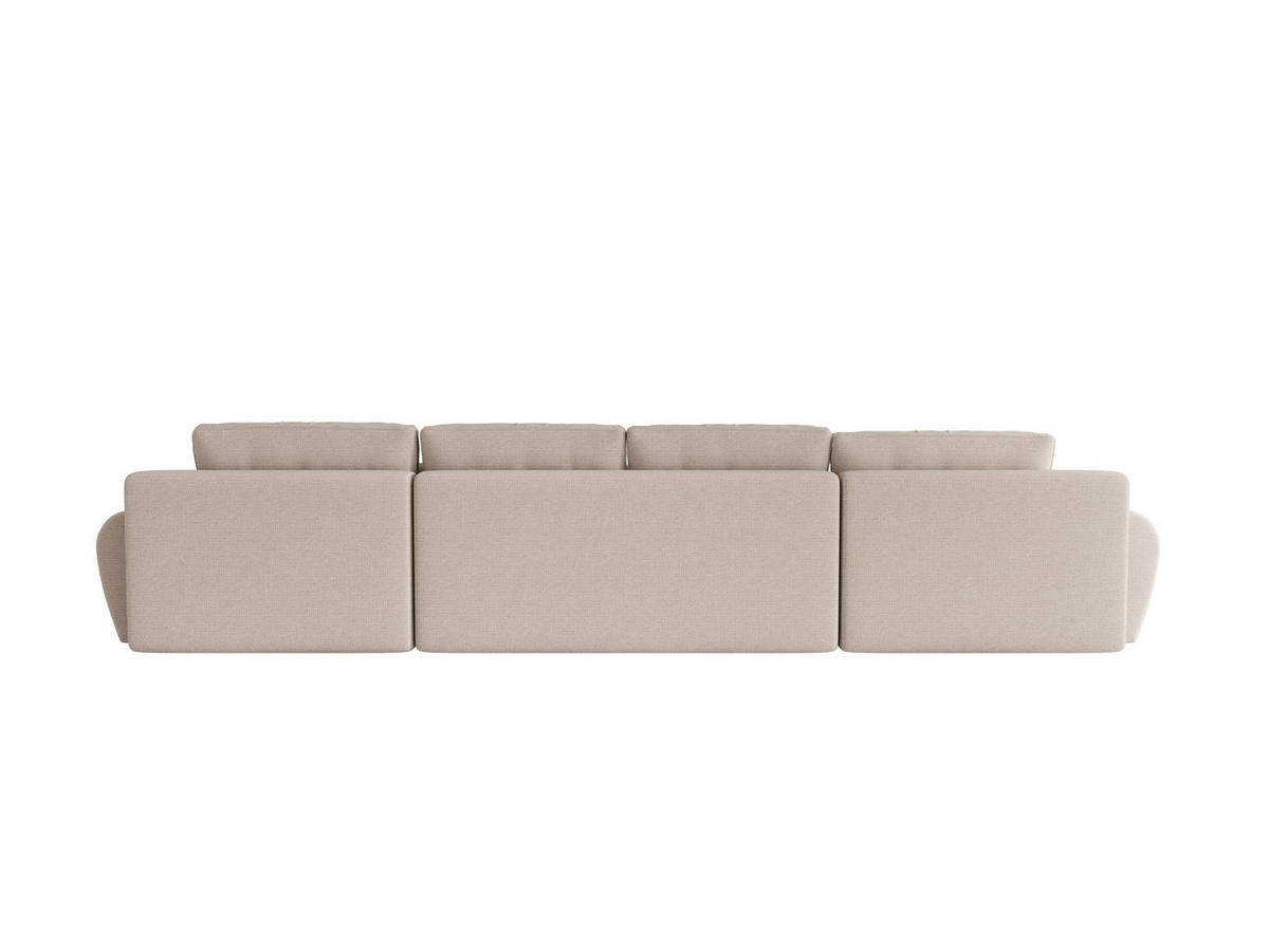 ECKSOFA BEGA U Links ARAGON 03 mit Schlaffunktion - Beige, Textil (372/87/185cm) - Bedante