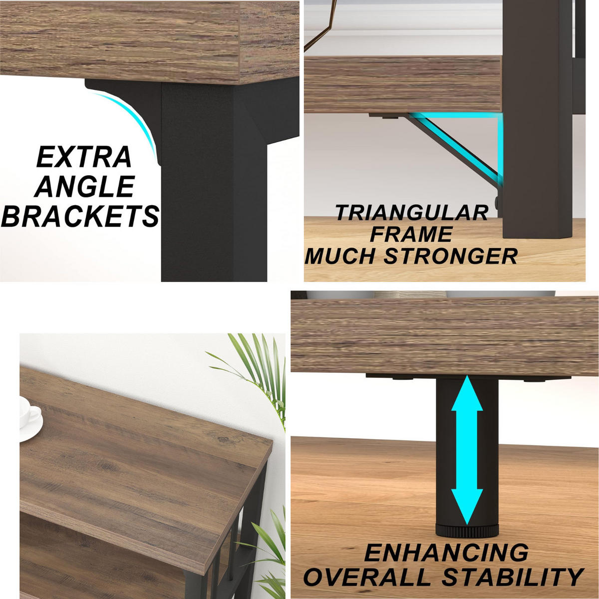 REGAL Standregal 120 x 34 x 76.2 cm Holzoptik Metallgestell - Wildeiche, Holzwerkstoff/Metall (120/76.2/34cm) - Quality Elegance