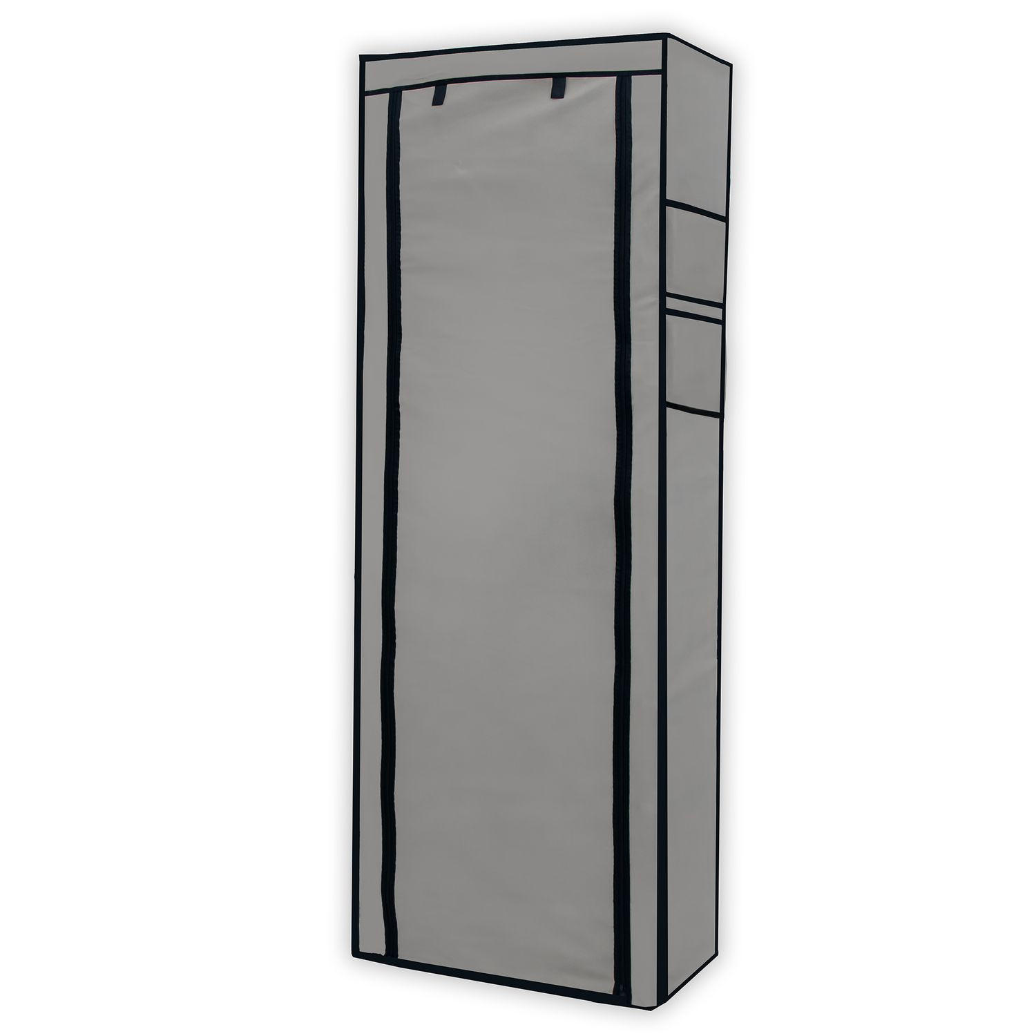 SCHUHSCHRANK Faltbar (Grau) - Grau, Textil (28/170/58cm) - Intirilife