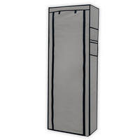 SCHUHSCHRANK Faltbar (Grau) - Grau, Textil (28/170/58cm) - Intirilife