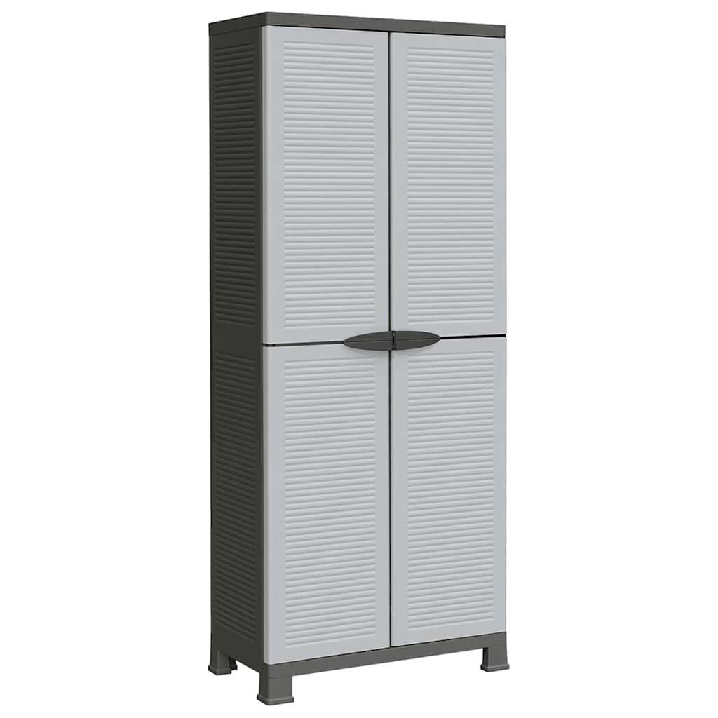KUNSTSTOFFSCHRANK 68/39/171,5 Cm - Grau, Kunststoff (39/171.5/68cm) - vidaXL