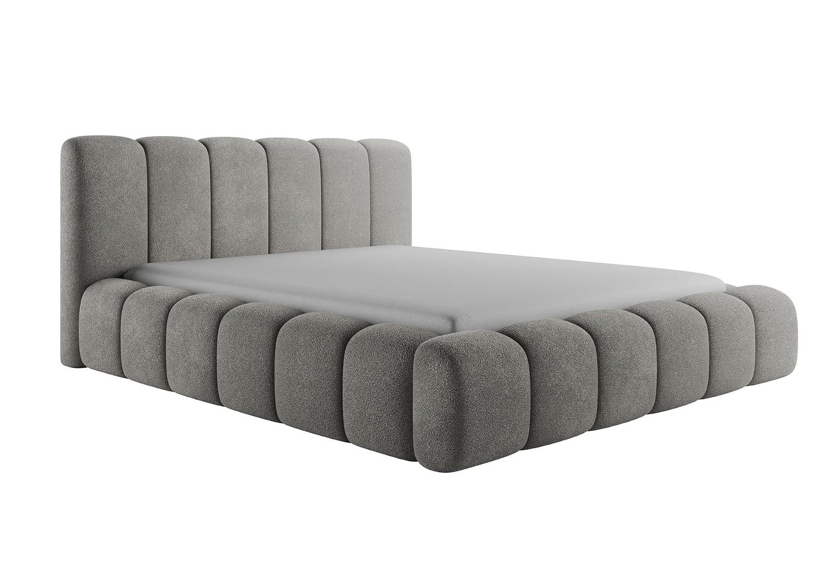 Meblini Bett Dunkelgrau 120x200 cm
