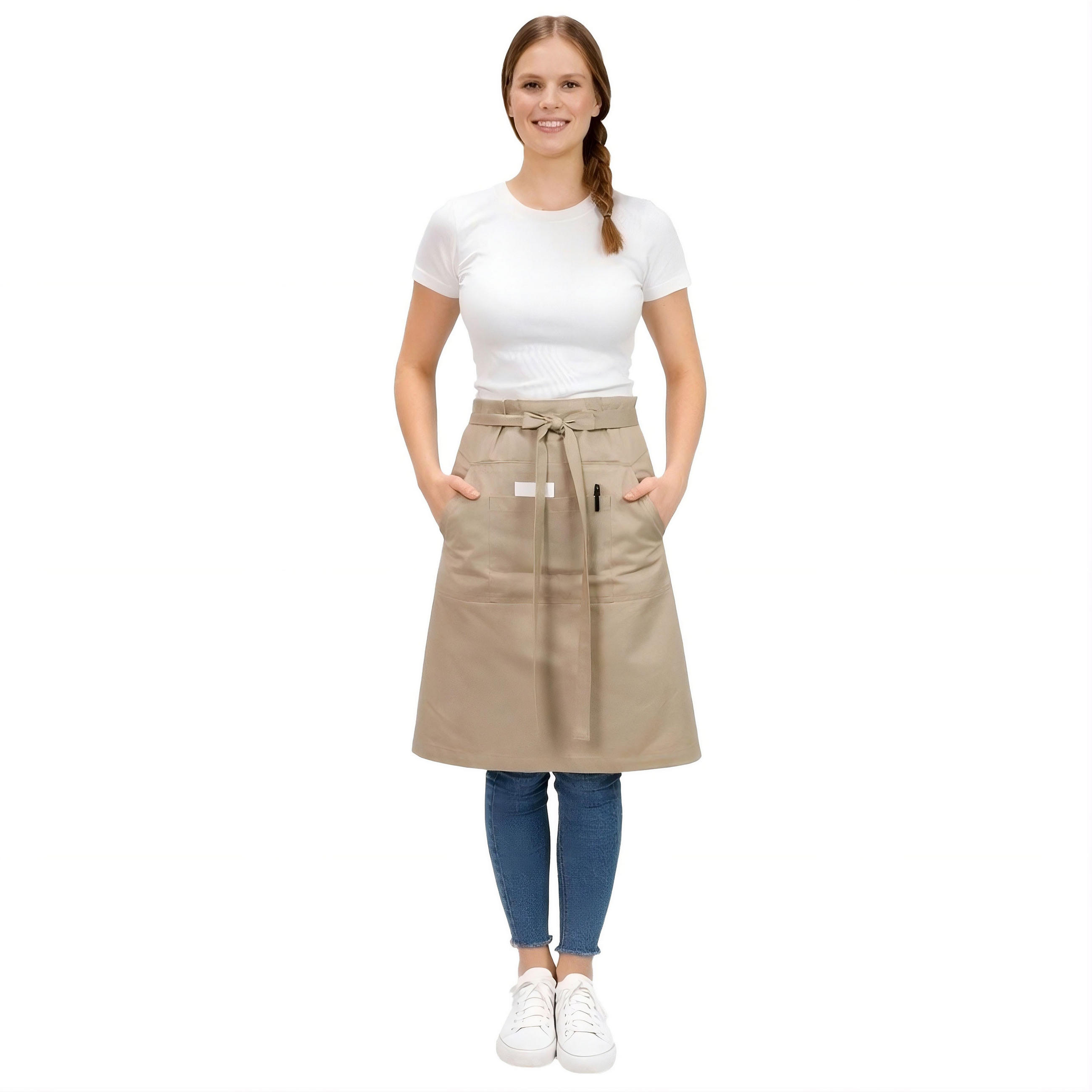 SCHÜRZE , 60x90 cm, 100% Baumwolle, Beige - Hellbraun, Textil (60/90cm) - Zollner