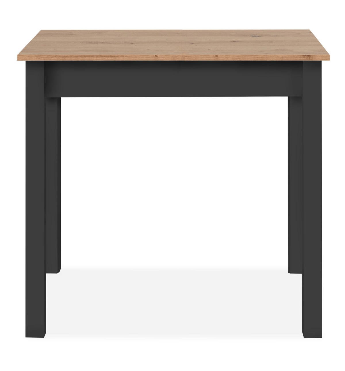ESSTISCH Eiche Artisan, schwarz 110 x 67 cm, Küchentisch in modernem Design - Schwarz/Eiche Artisan, Holzwerkstoff/Kunststoff (67/110/76cm) - Furn.Design