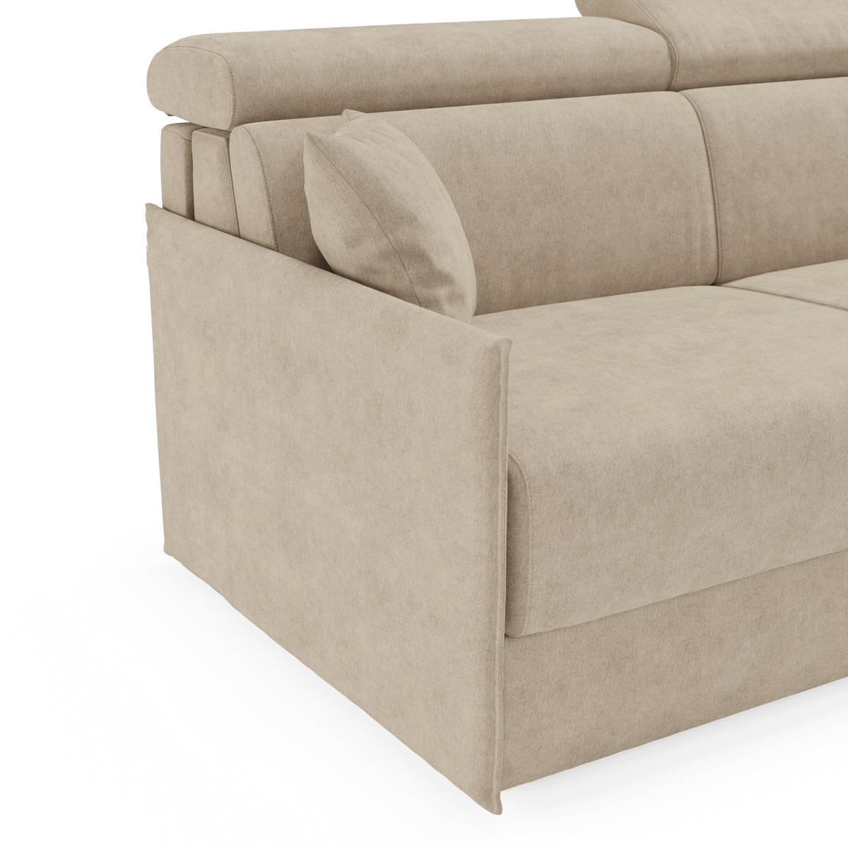 LINEARSOFA Miryam - Beige, Metall (189/83/98cm) - Divani.store