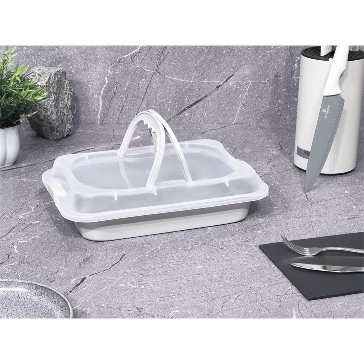 BACKFORM Grau 36.5/24.5/5.5 cm 46501 - Grau, Metall (24.5/5.5/36.5cm) - Berlinger Haus