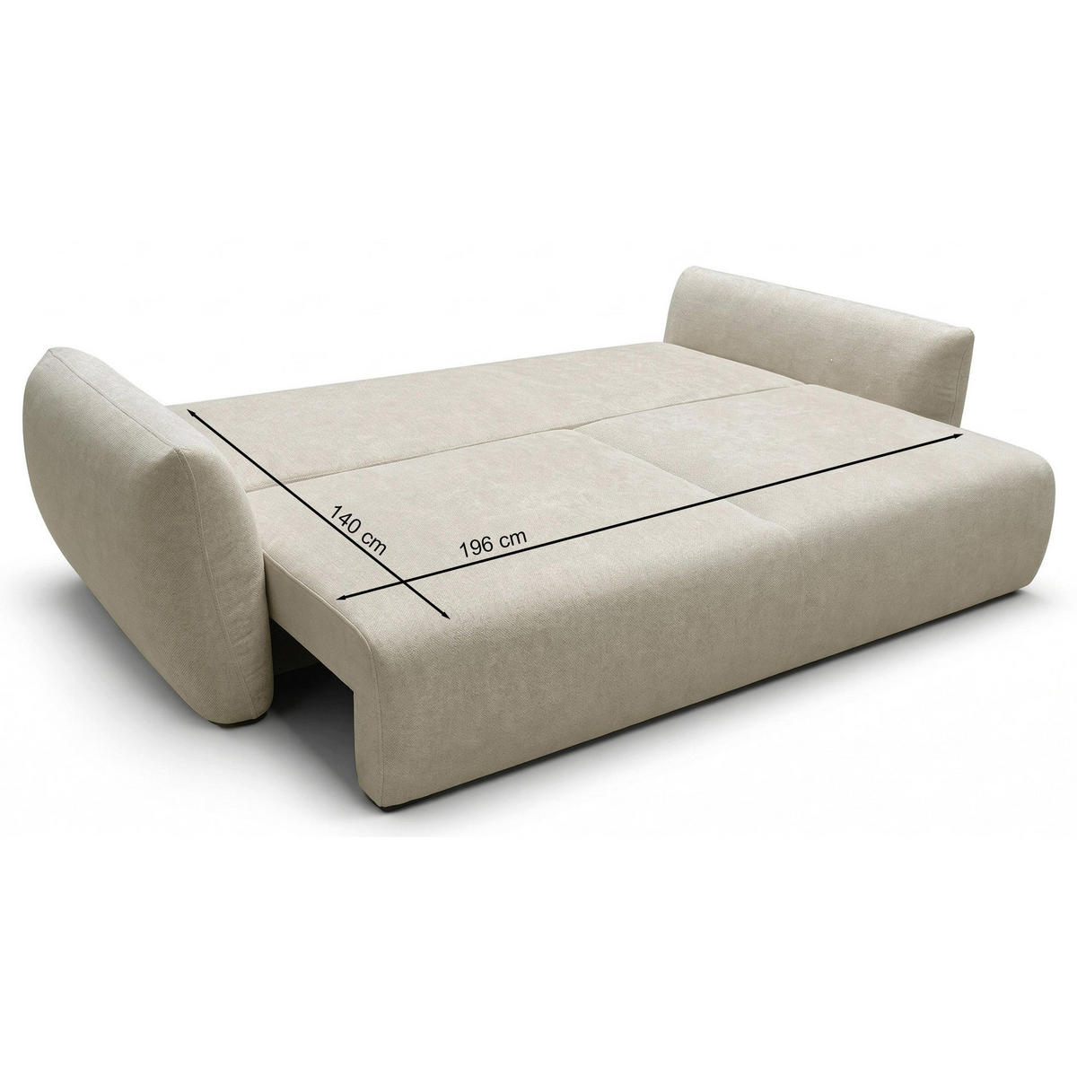 3-SITZER SCHLAFSOFA Zordo Chenille Oliv - Schwarz/Olivgrün, Kunststoff/Textil (238/91/102cm) - Selsey