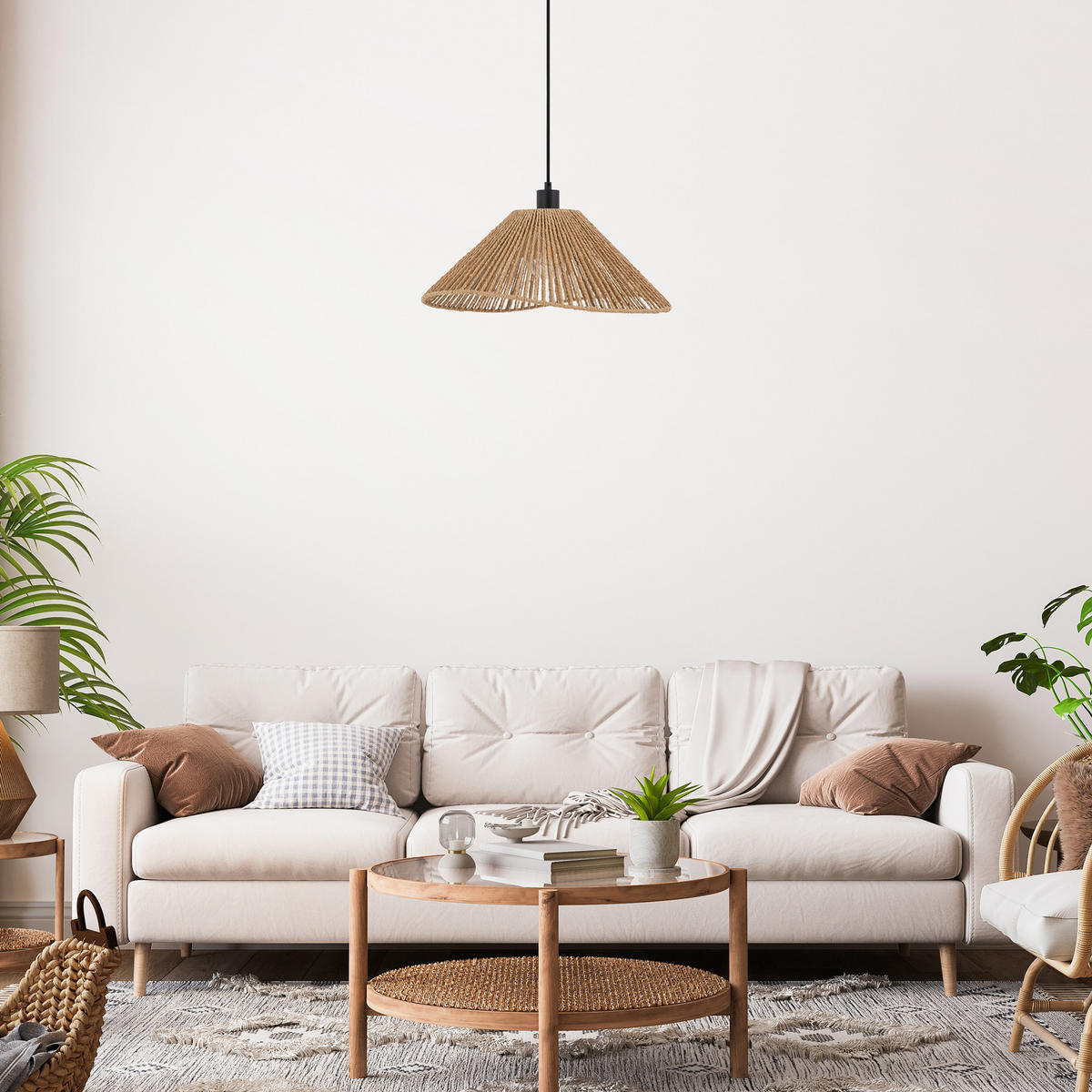 PENDELLEUCHTE Hugo - Schwarz, Metall (45/45/25cm) - Paco Home