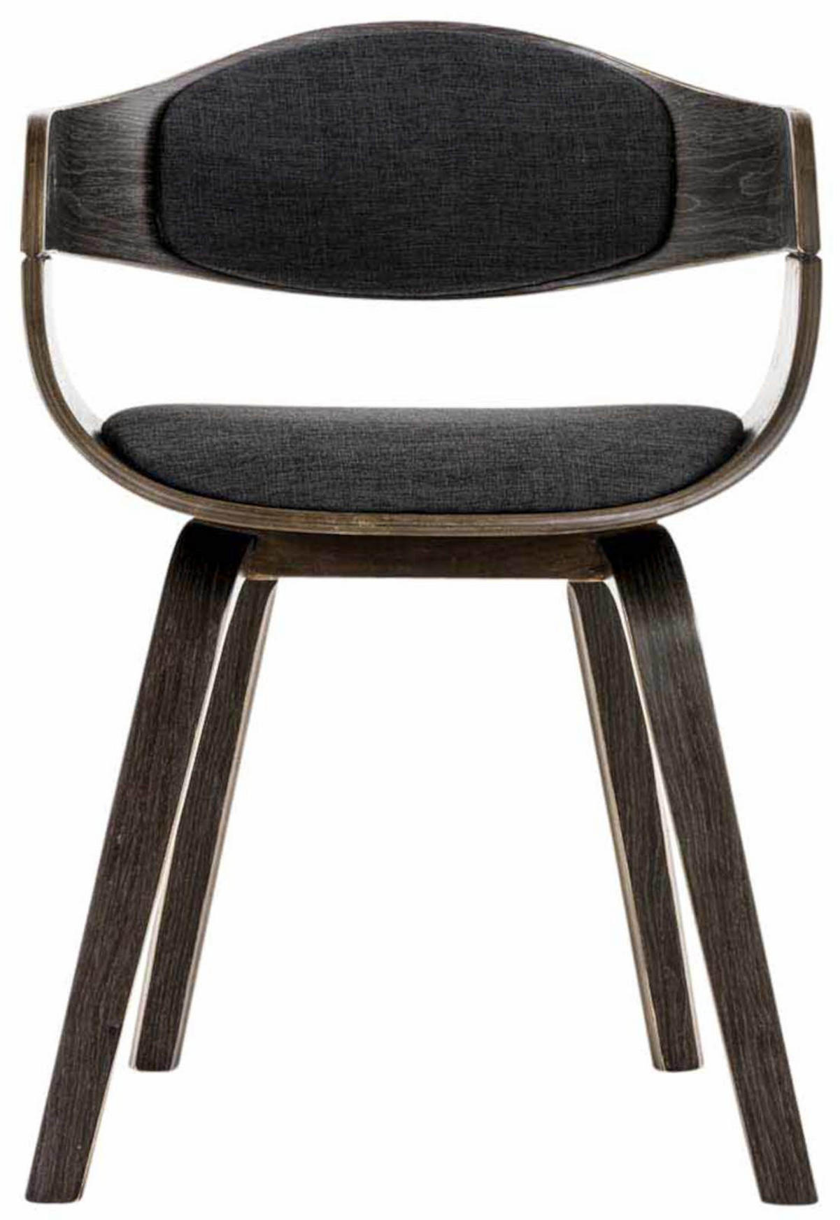 ARMLEHNENSTUHL 2er Set Stoff Grau/Dunkelgrau - Dunkelgrau/Grau, Holz/Textil (49/73/46cm) - CLP