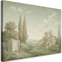 WANDBILD architektur landschaft natur - Grün, Textil (60/40cm) - Feeby