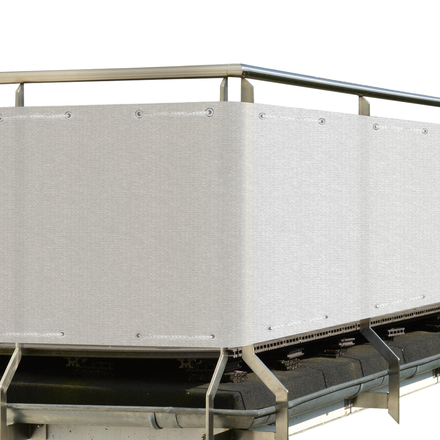 BALKONUMSPANNUNG SolVision HB2 90/300 cm Weiß Polyethylen - Weiß, Kunststoff (300/90cm) - Sol Royal