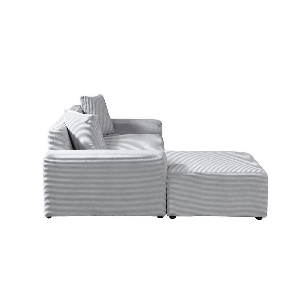 ECKSOFA AMELIO - Grau, Links - Grau, Holzwerkstoff/Textil (240/178cm) - Home Deluxe