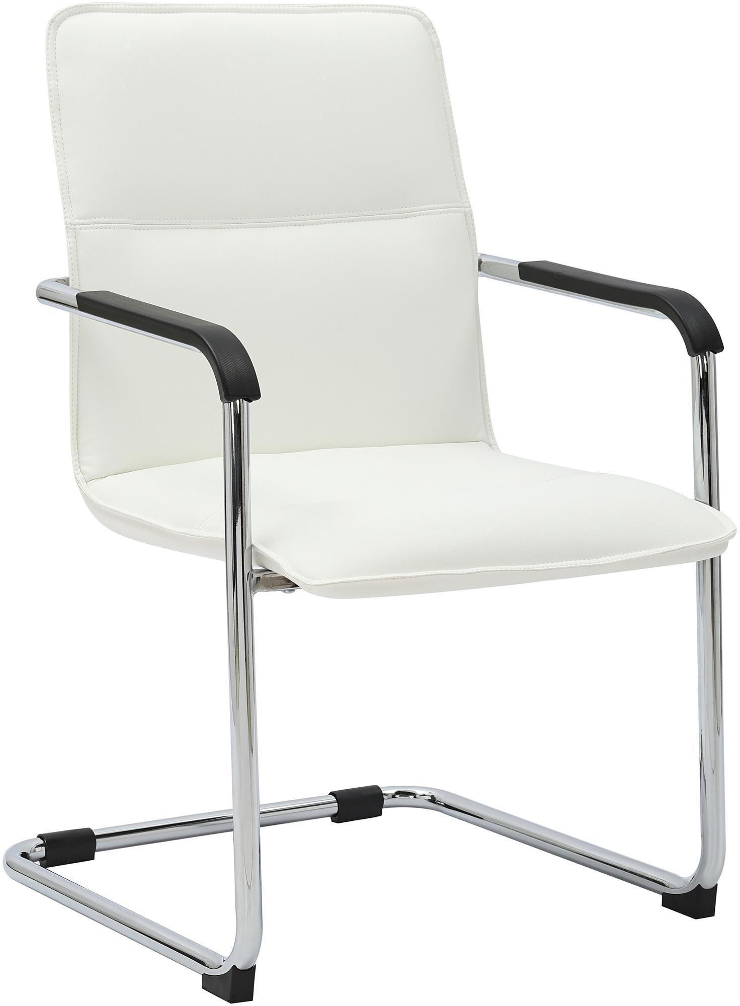 SCHWINGSTUHL Lederlook Weiß - Weiß, Textil/Metall (57/92/59cm) - CLP