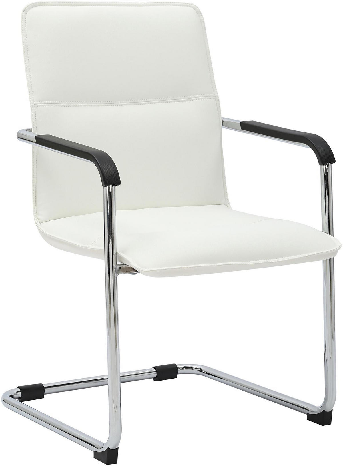SCHWINGSTUHL Lederlook Weiß - Weiß, Textil/Metall (57/92/59cm) - CLP