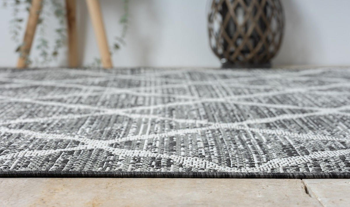 OUTDOORTEPPICH Bonnie Anthrazit,Hellgrau,Sandfarben 200/300 cm - Anthrazit, Textil (200/300cm) - My-Rug